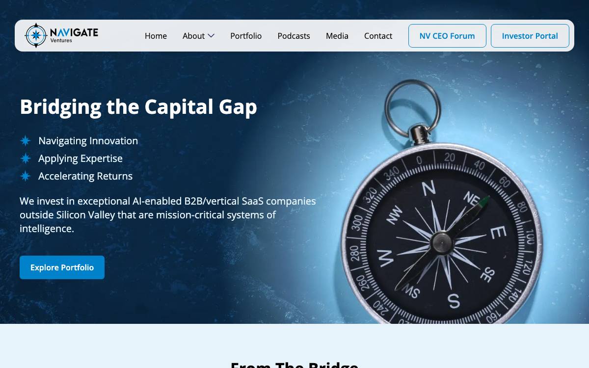 Navigate Ventures website preview