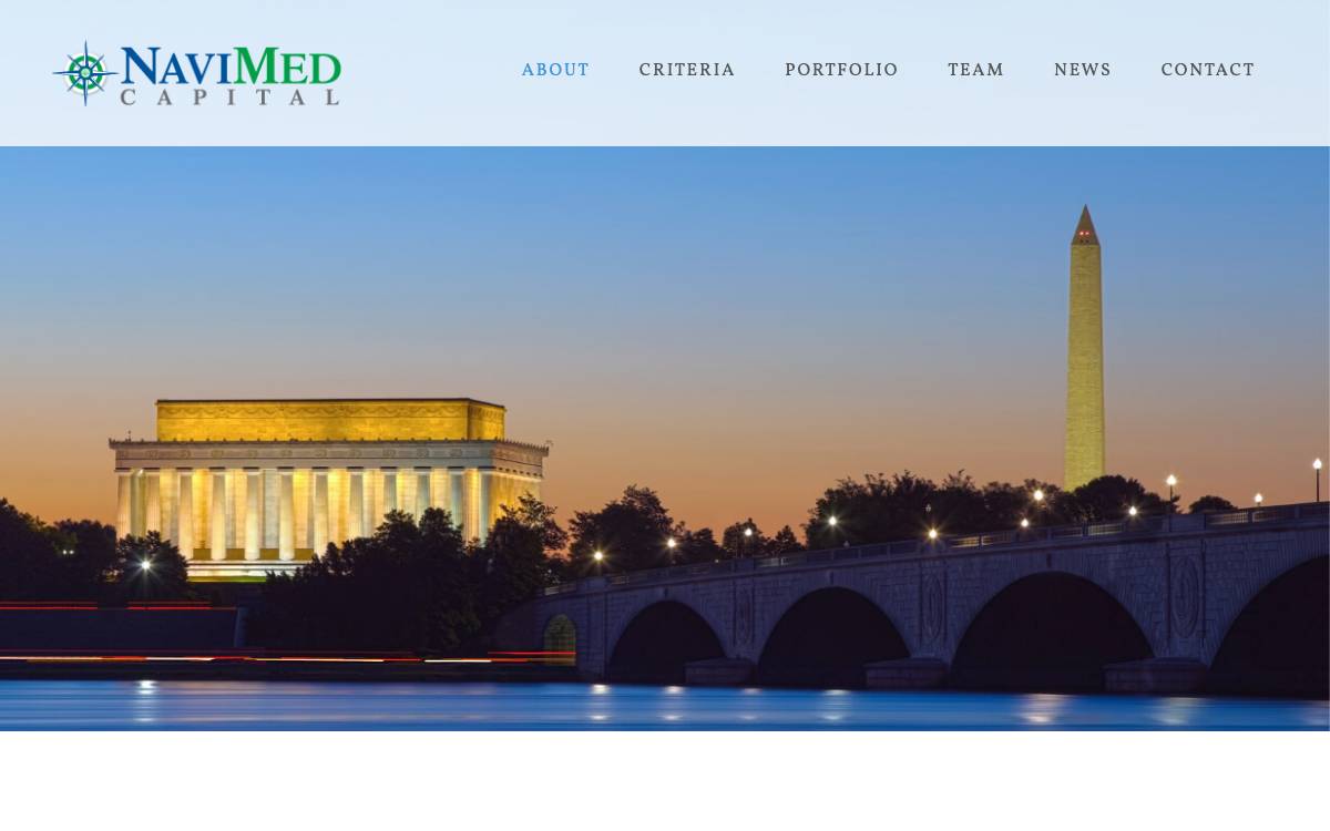 NaviMed Capital website preview