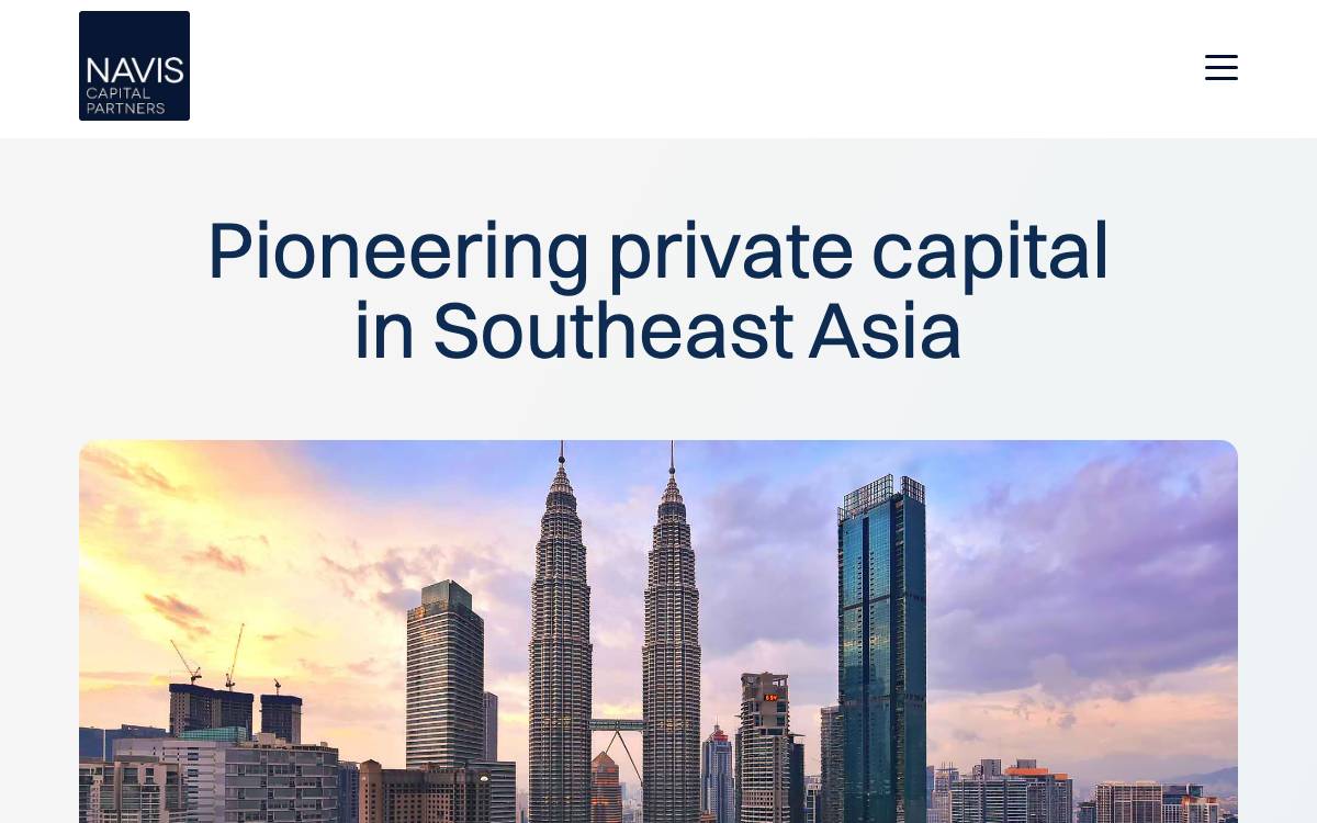 Navis Capital Partners website preview