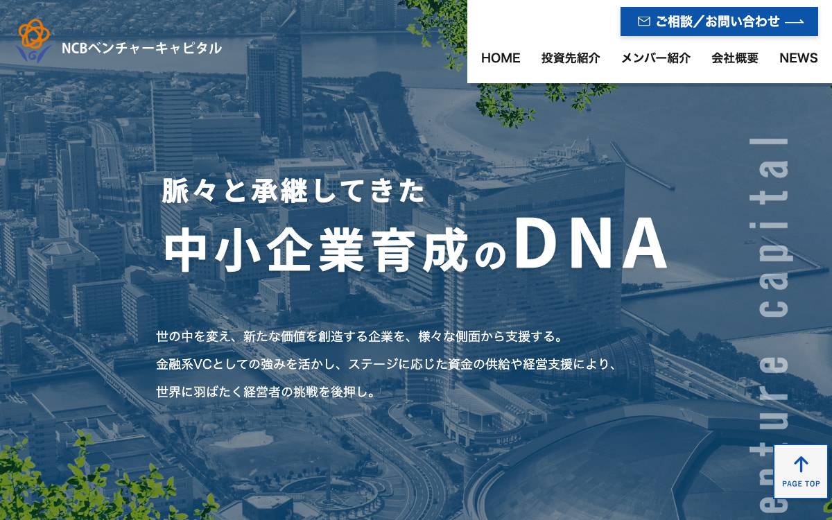 NCB Venture Capital website preview