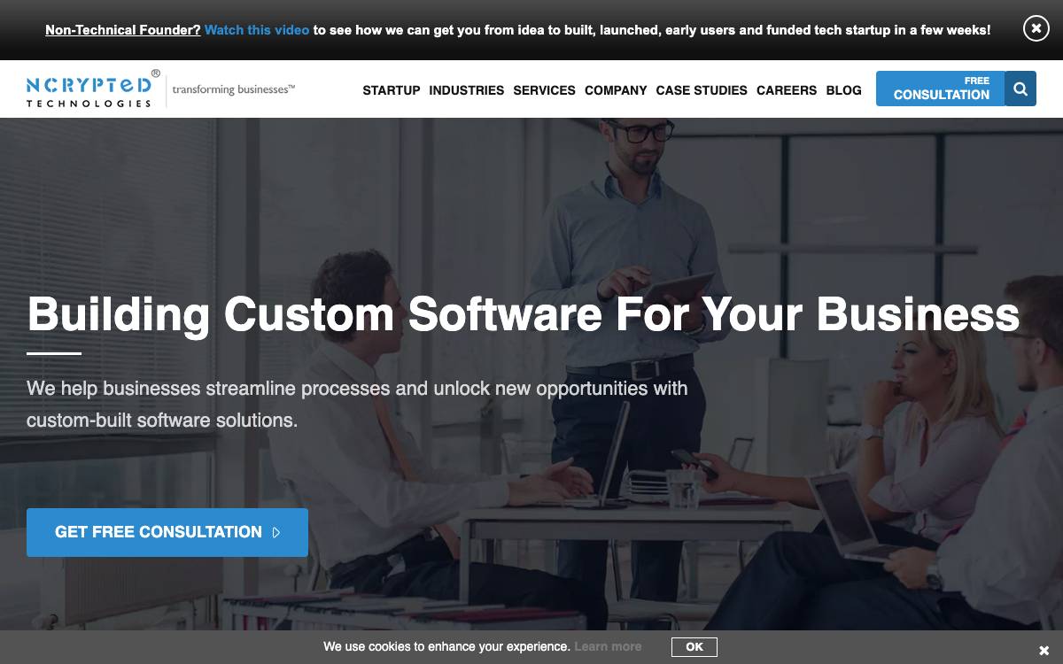 NCrypted Technologies website preview