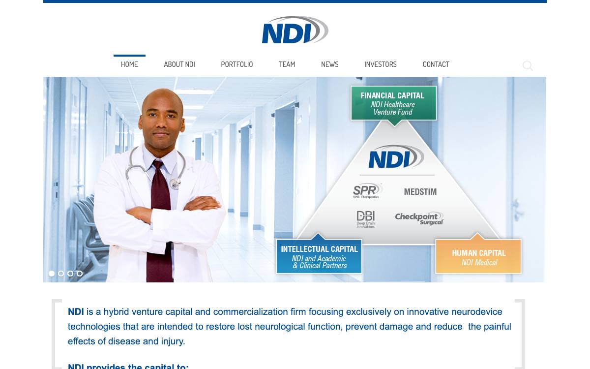 NDI website preview