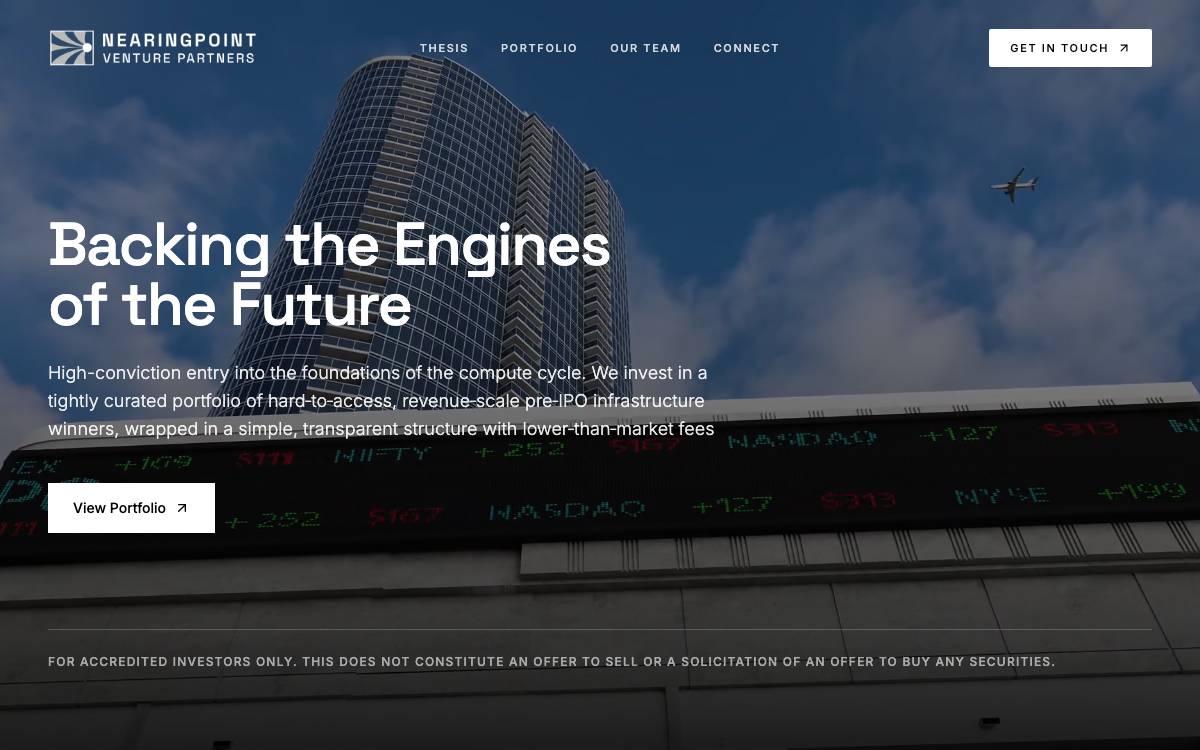 Nearingpoint Venture Partners Inc. website preview