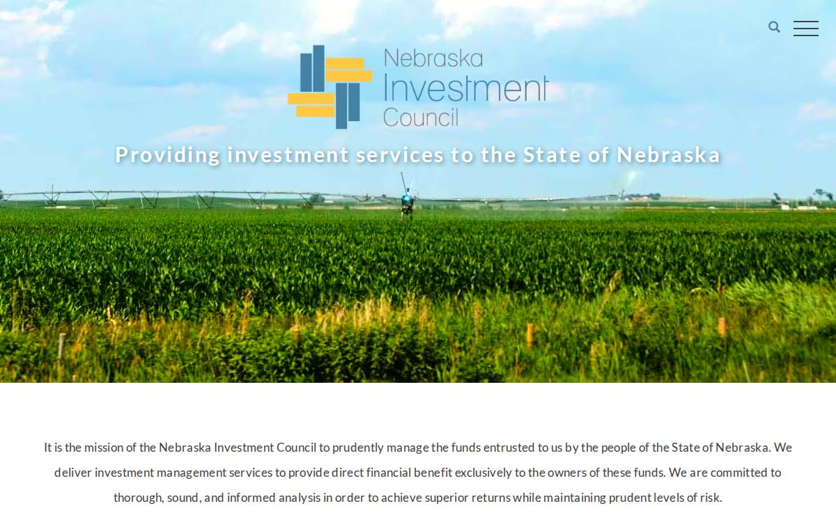 Nebraska Investment Council website preview