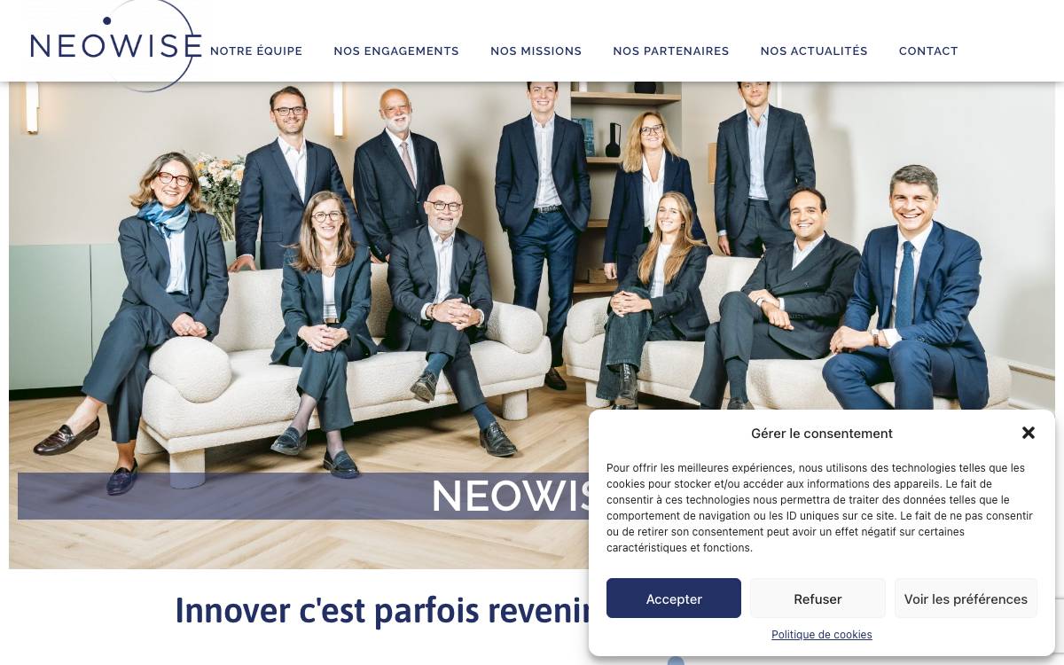 Neowise website preview