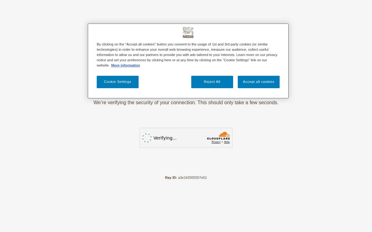 Nestle website preview