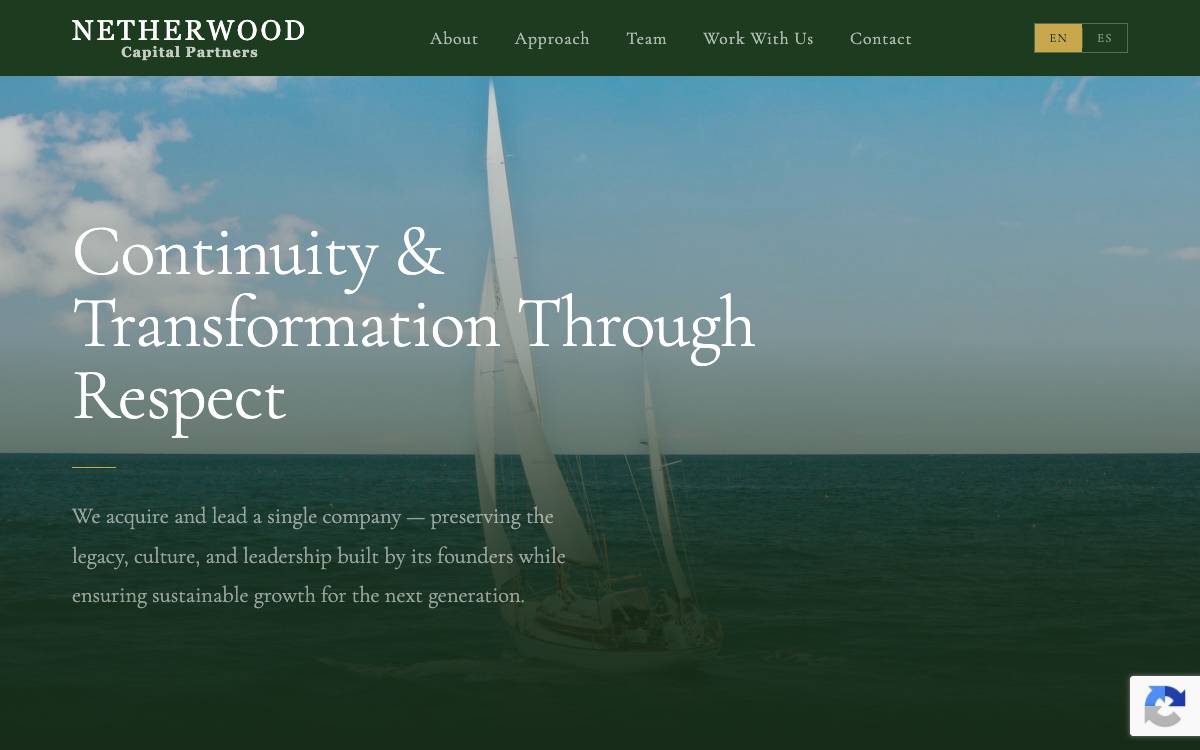 Netherwood Capital Partners website preview