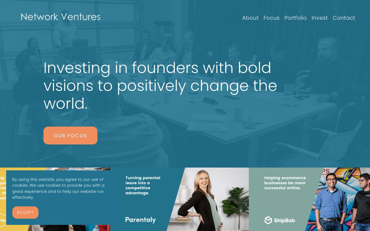 Network Ventures website preview