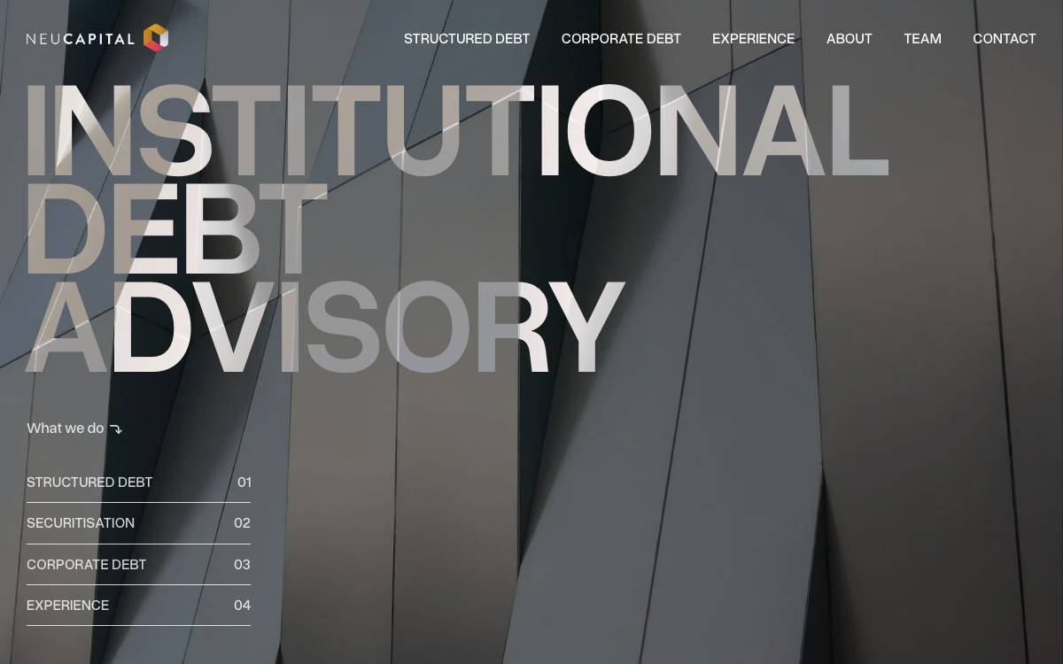 Neu Capital website preview