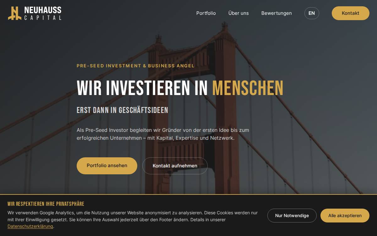 Neuhauss Capital UG website preview