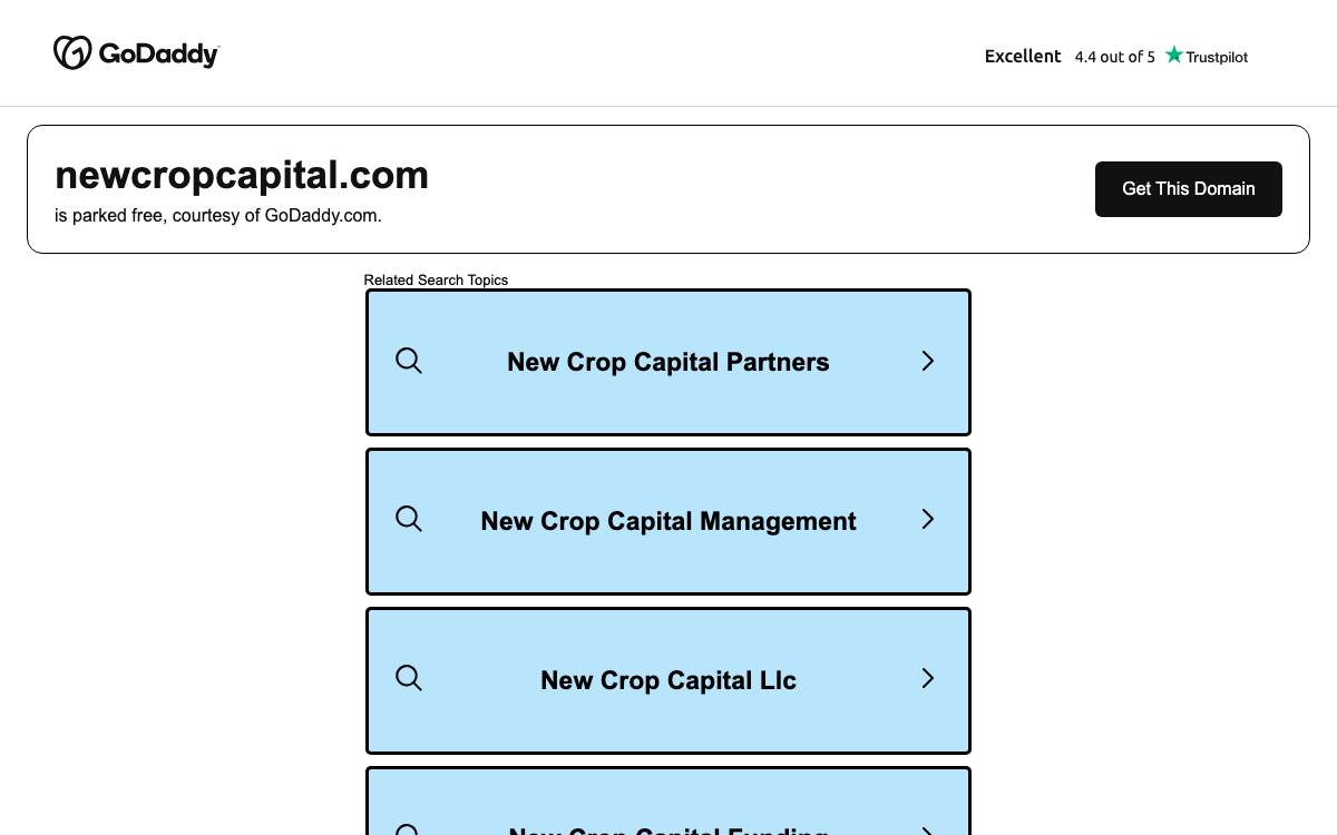 New Crop Capital website preview