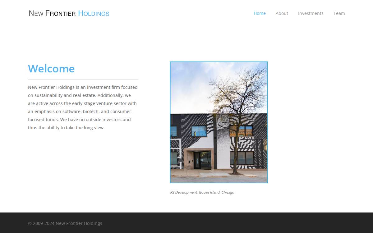 New Frontier Zesty Holdings website preview