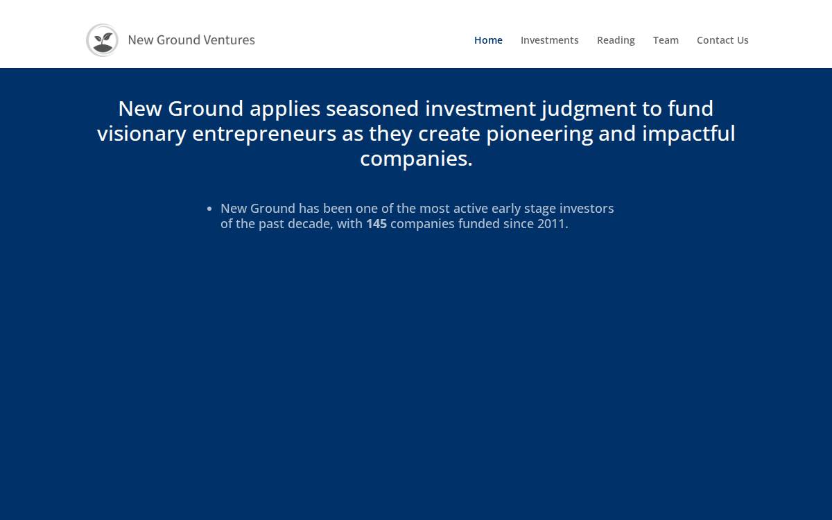 New Ground Ventures website preview