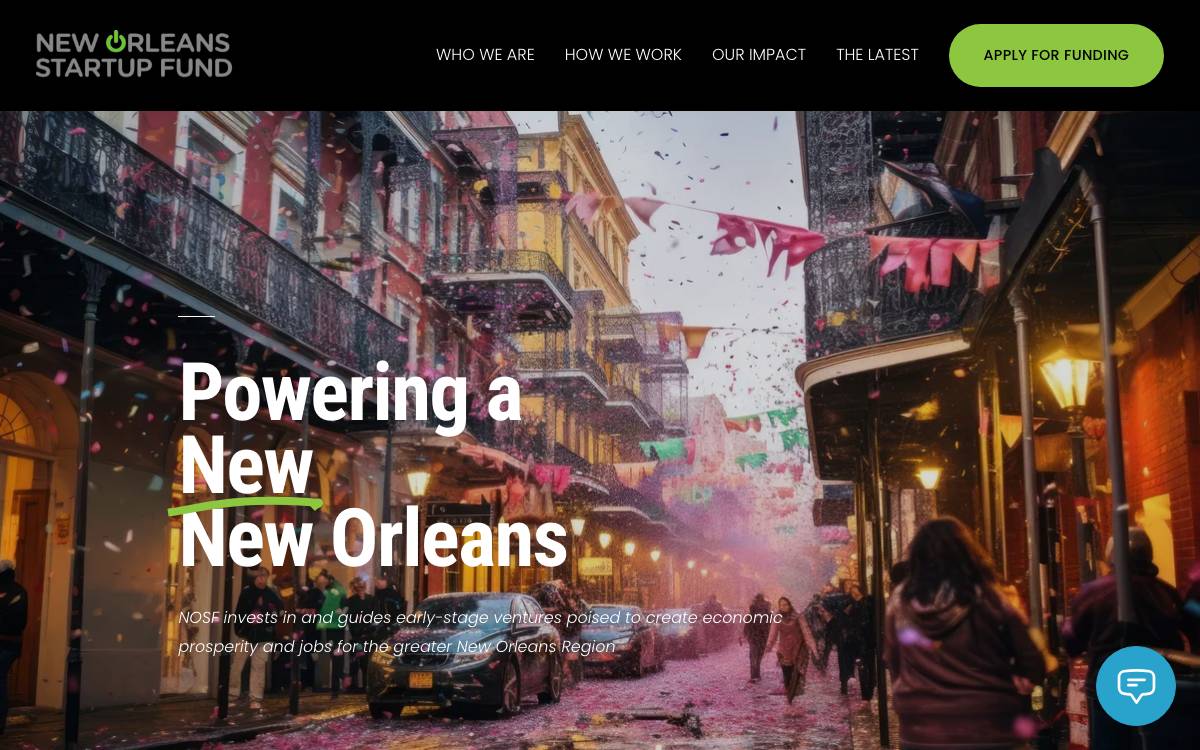 New Orleans Startup Fund website preview