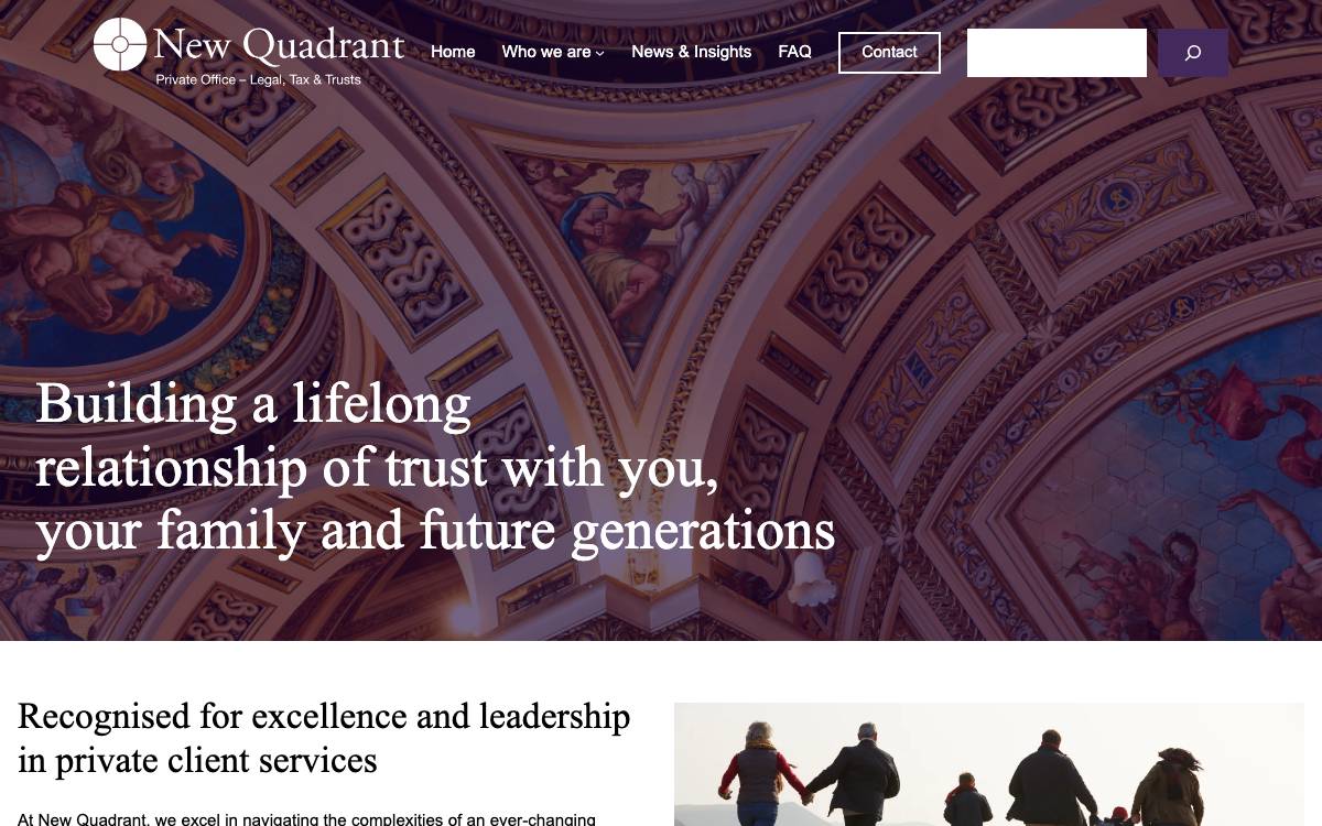 New Quadrant website preview