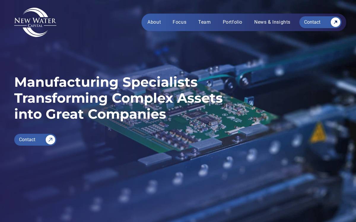 New Water Capital website preview