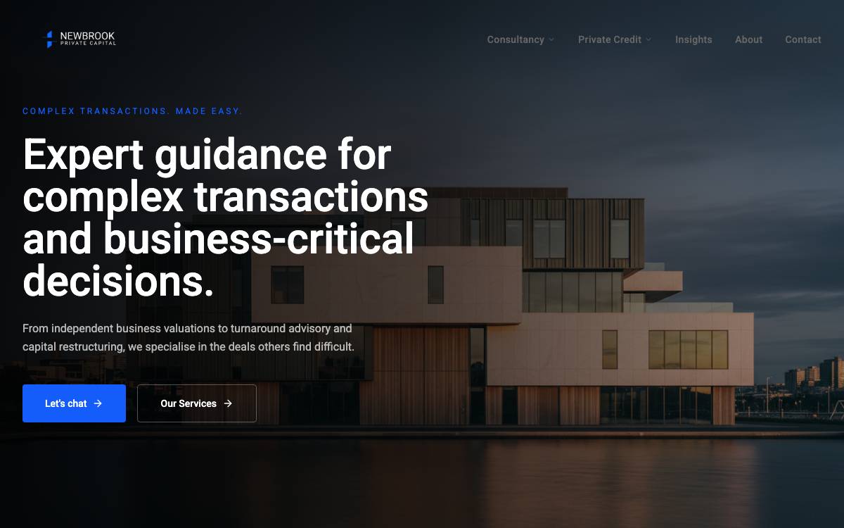 Newbrook website preview