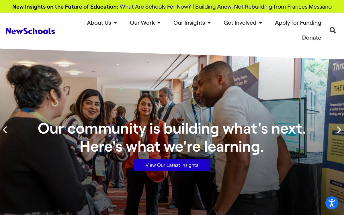NewSchools Venture Fund website preview