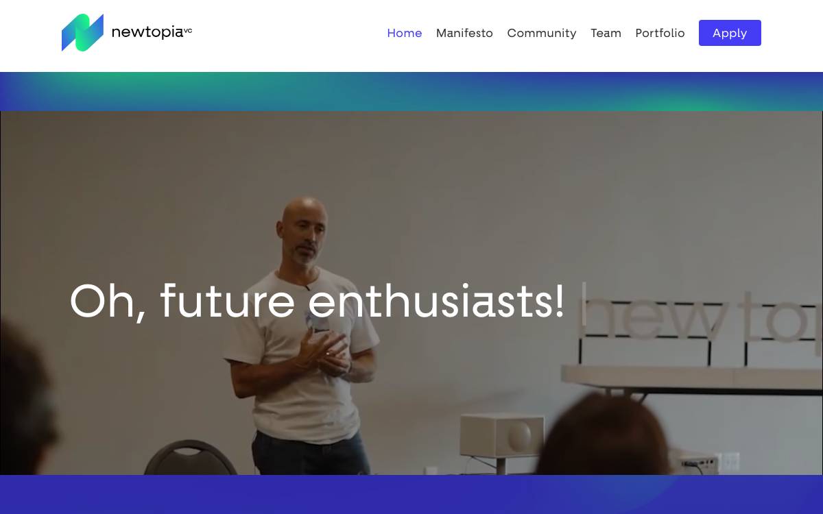 Newtopia VC website preview