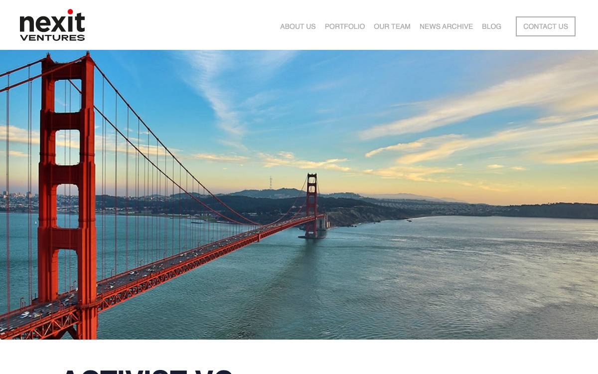 Nexit Ventures website preview