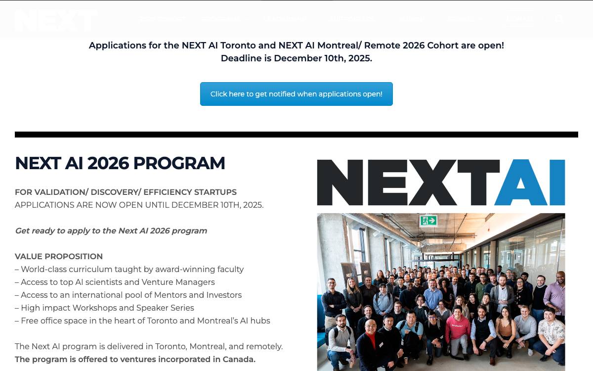NEXT AI website preview