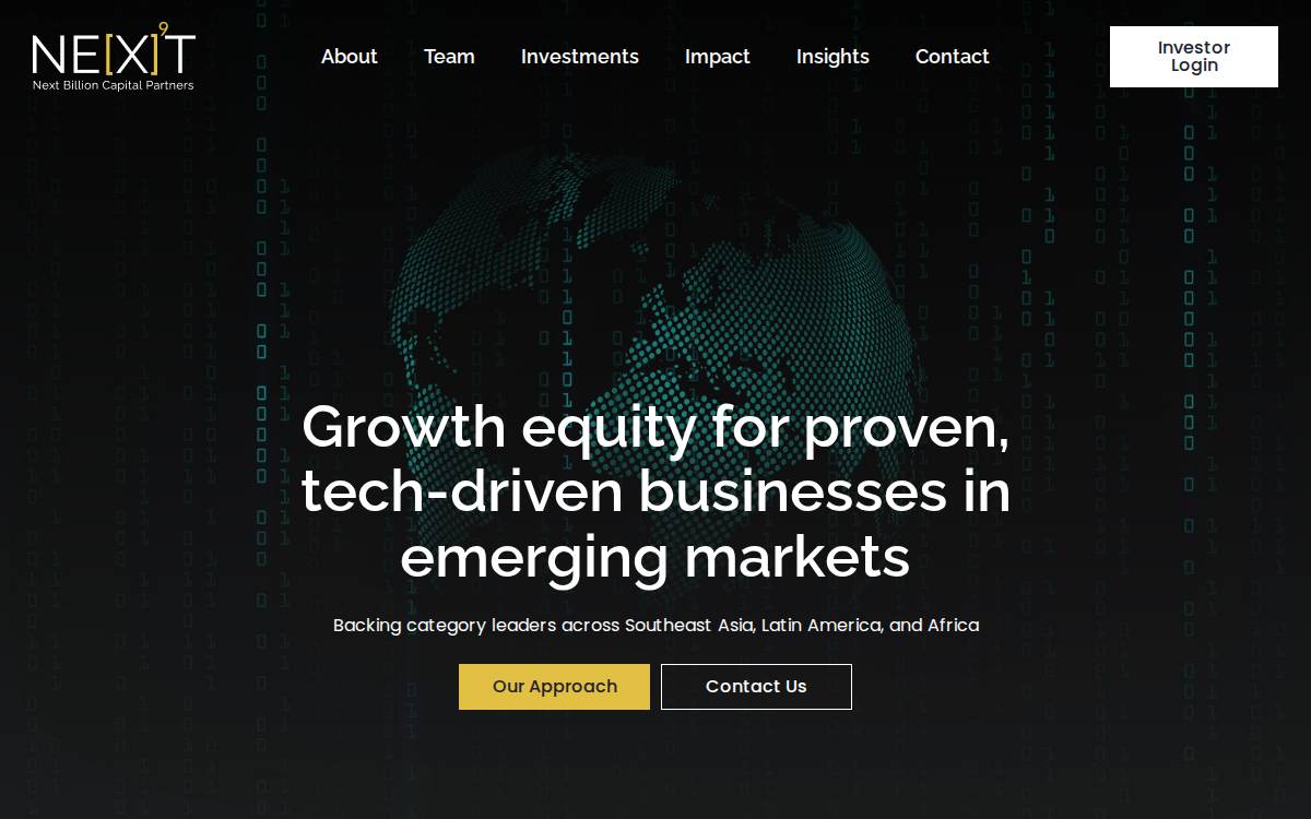 Next Billion Capital Partners website preview