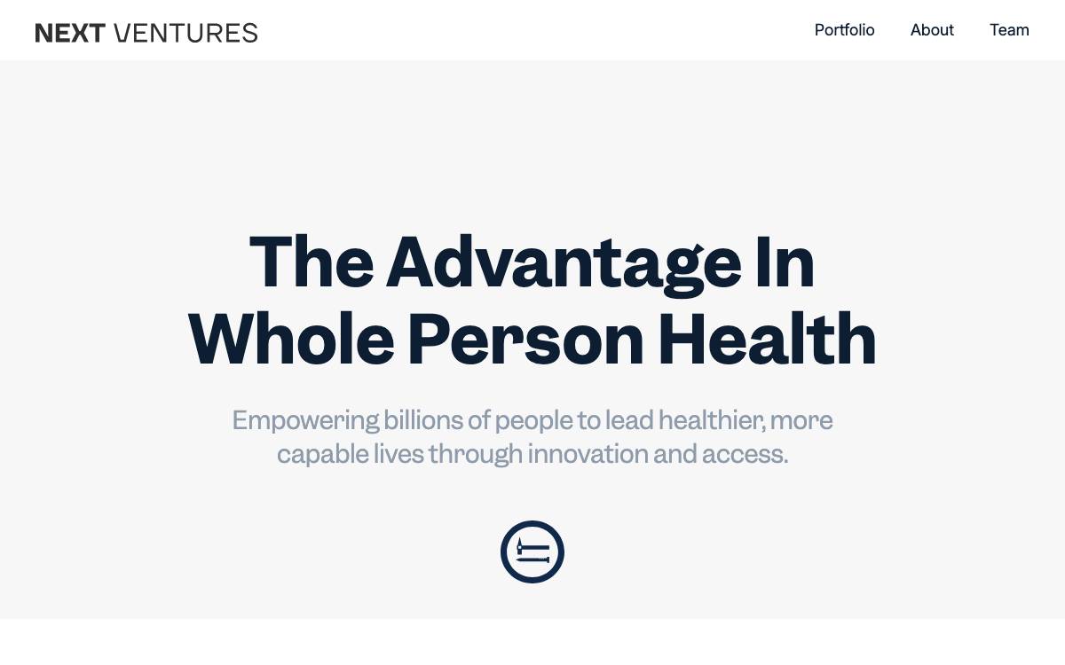 Next Ventures website preview