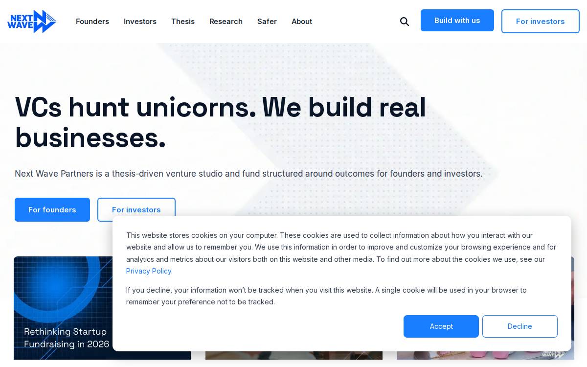 Next Wave Partners website preview