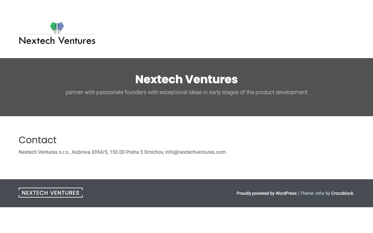 NexTech Ventures website preview