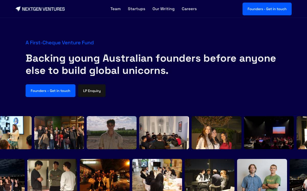 NextGen Ventures website preview