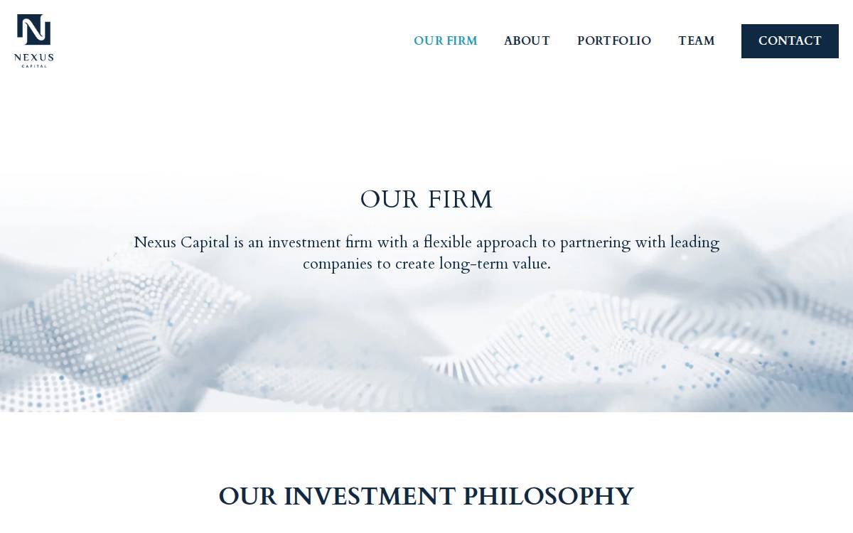 Nexus Capital Management website preview