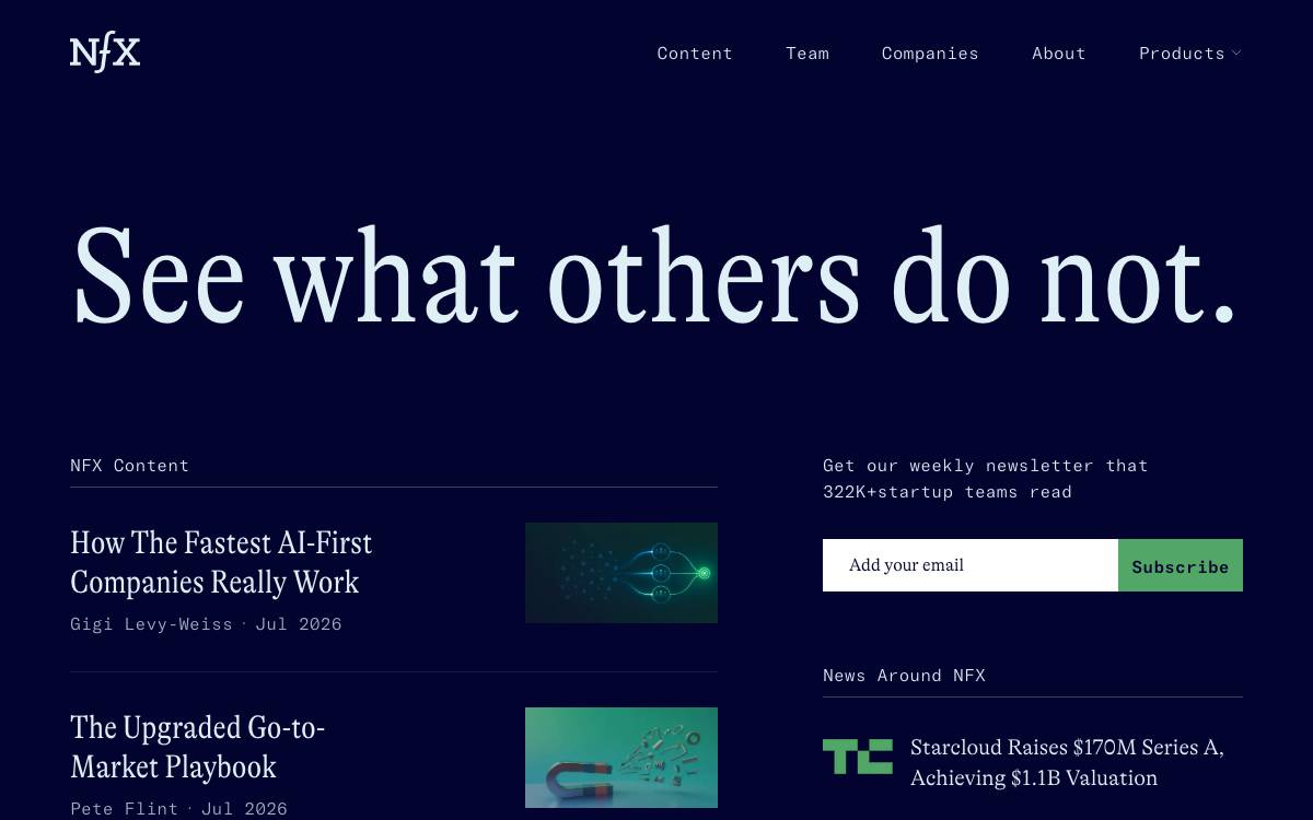 NFX website preview