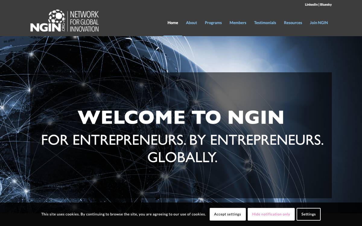 NGIN Network for Global Innovation website preview