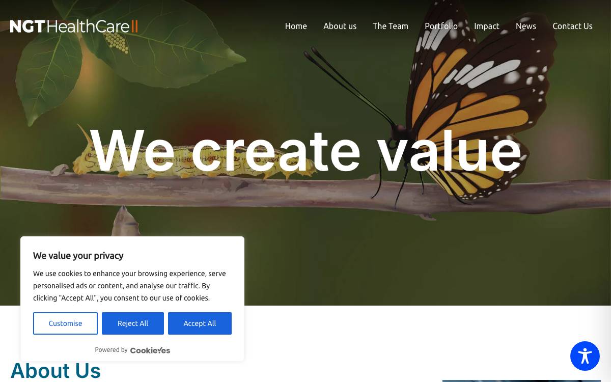 NGT Healthcare 2 website preview