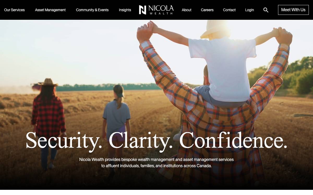 Nicola Wealth Management Ltd. website preview