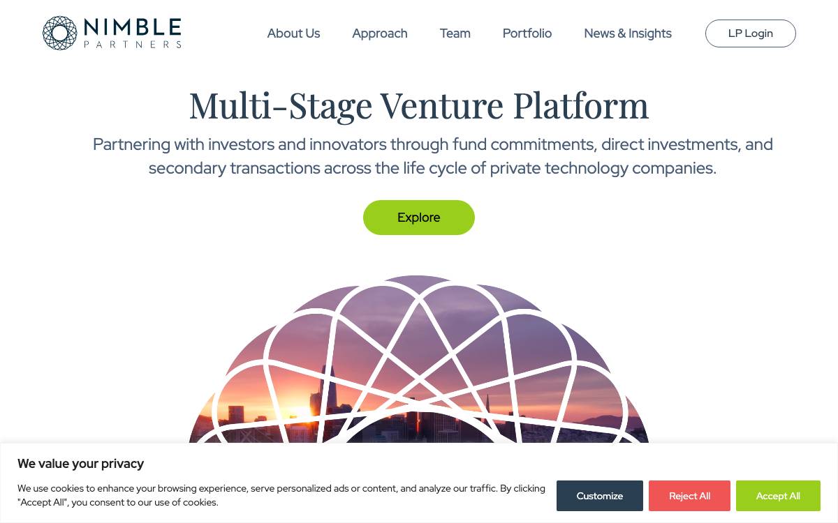 Nimble Partners website preview