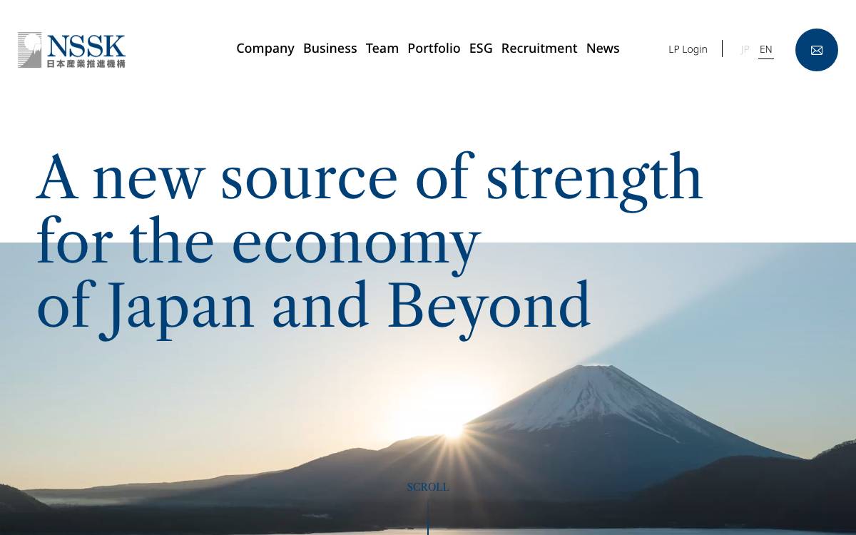 Nippon Sangyo Suishin Kiko website preview