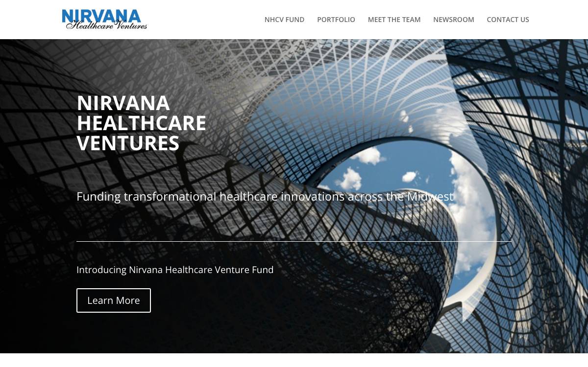 Nirvana Healthcare Ventures website preview