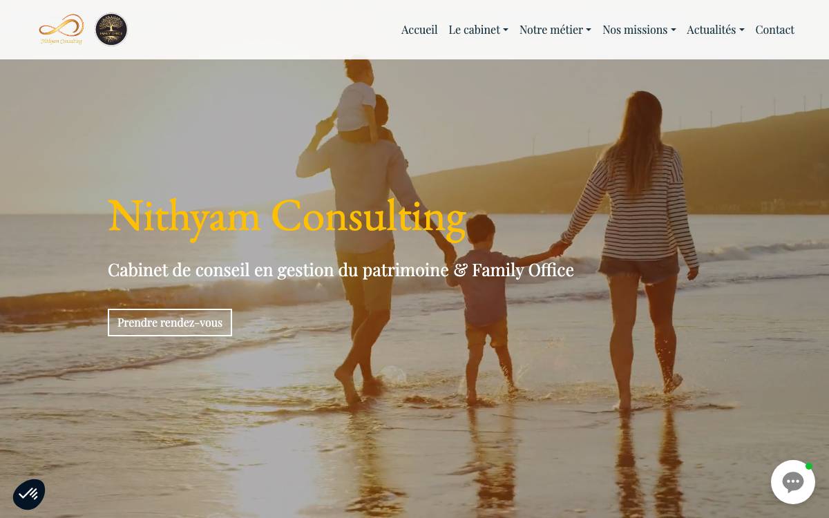 Nithyam Consulting website preview