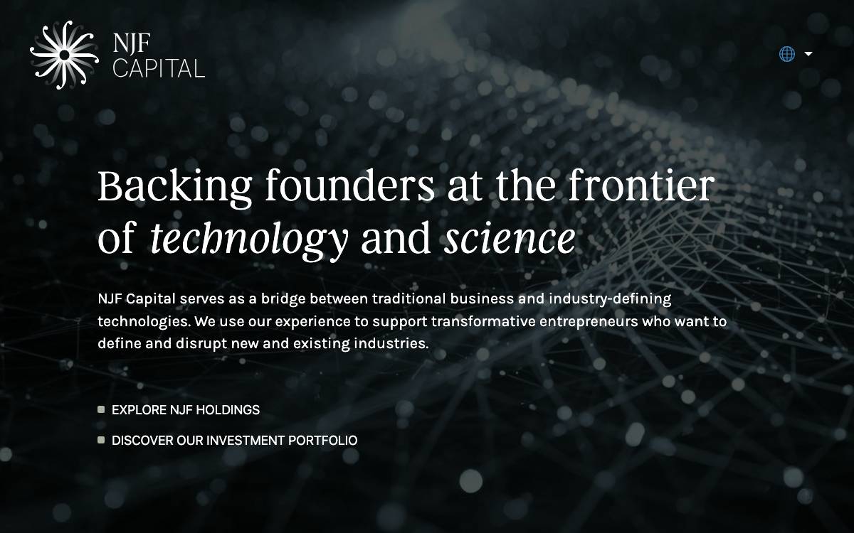NJF Capital website preview