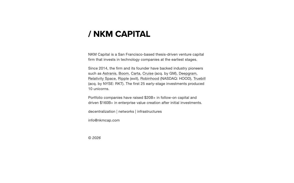 NKM Capital website preview