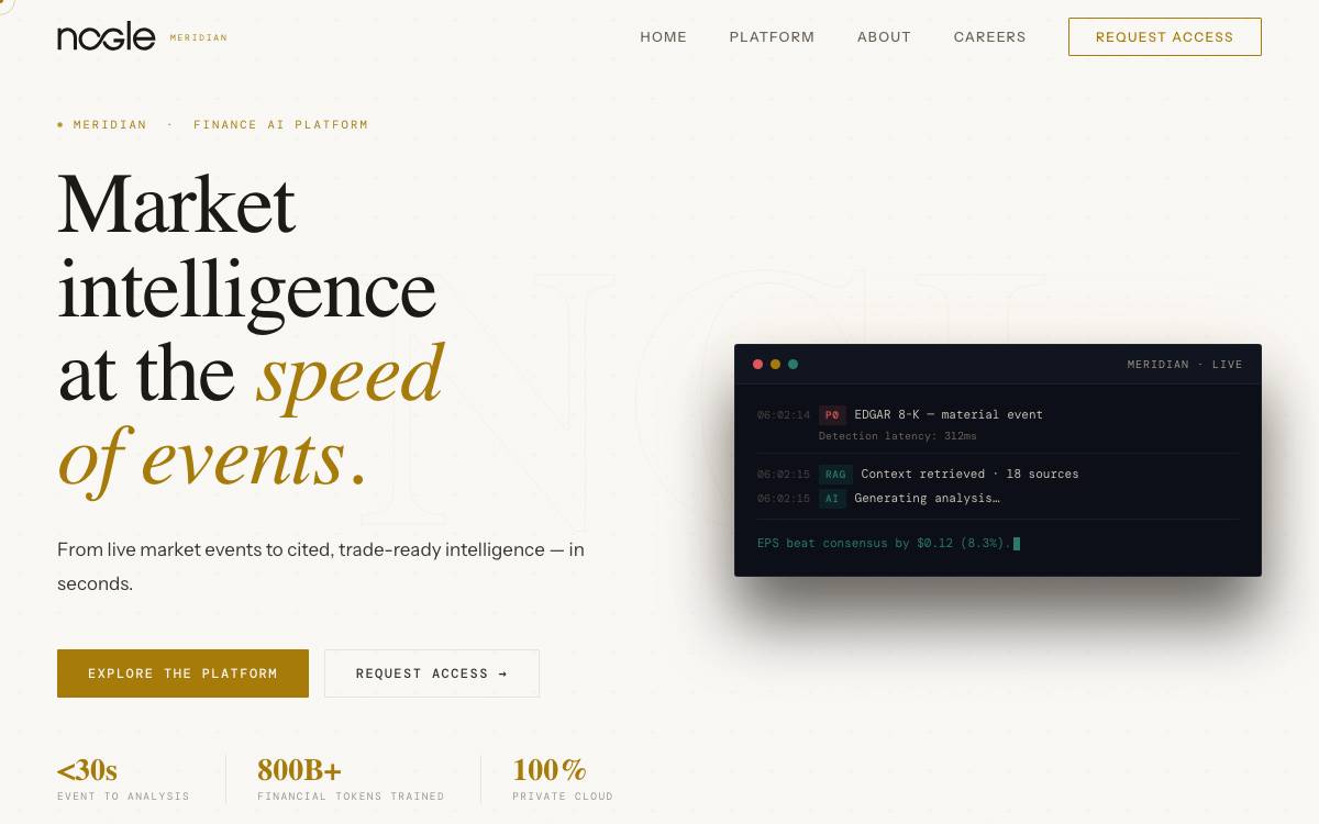 Nogle website preview