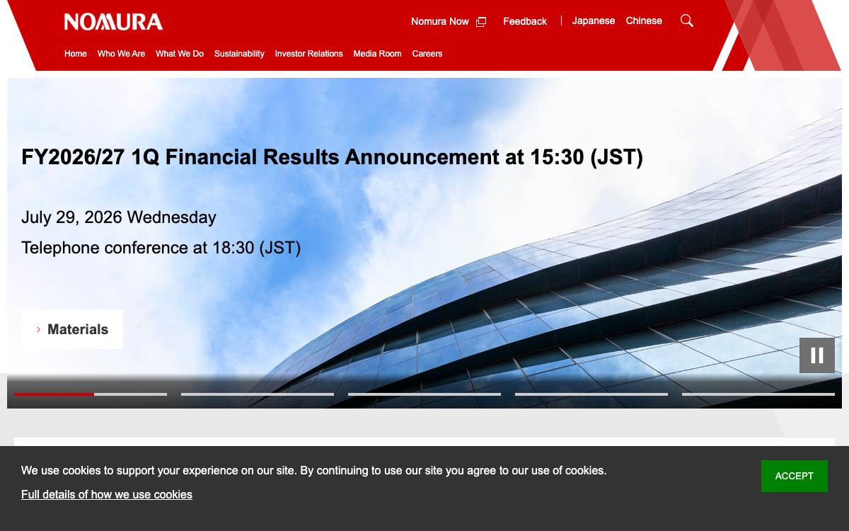 Nomura website preview