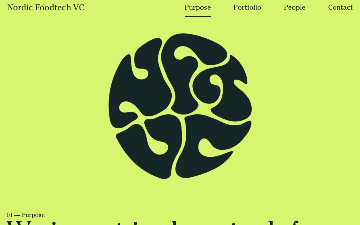 Nordic Foodtech VC website preview