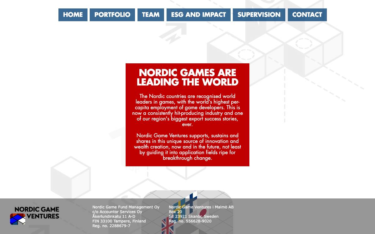 Nordic Game Ventures website preview