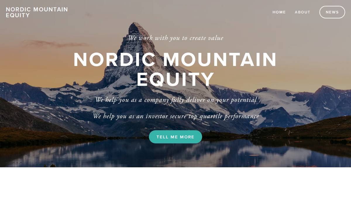 Nordic Mountain Equity website preview