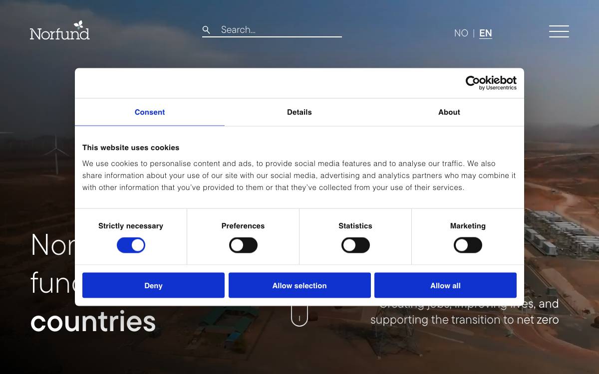 Norfund website preview