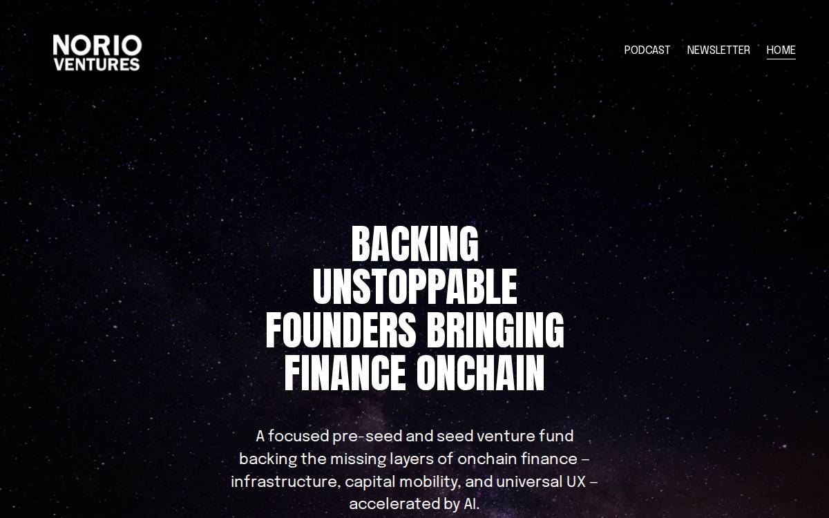 Norio Ventures website preview