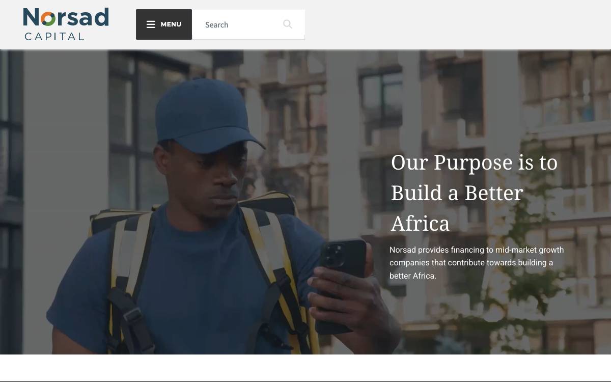 Norsad Capital website preview