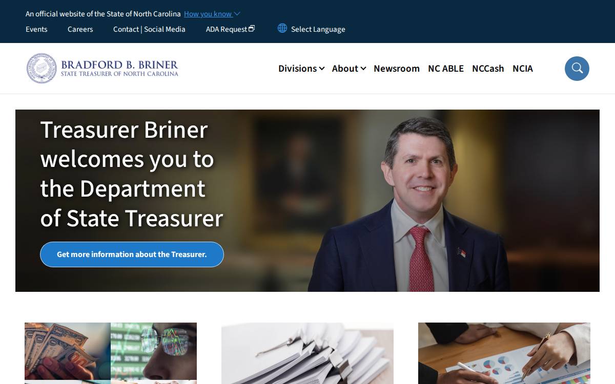 North Carolina Retirement Systems website preview